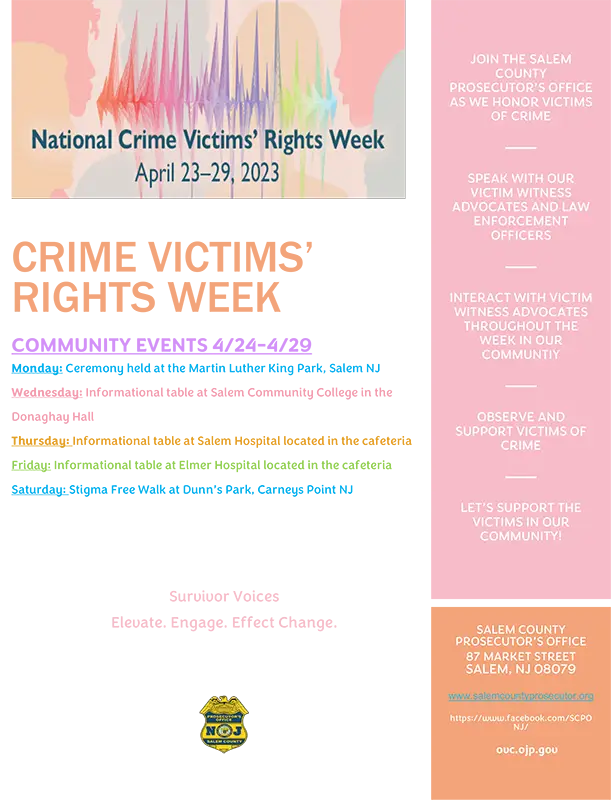 Crime Victims' Rights week flier